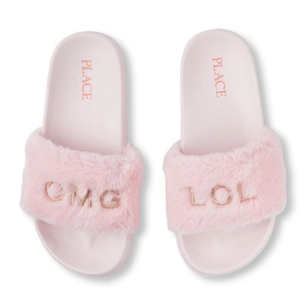 Pink slippers for girls